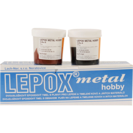 Lepox Metal Hobby dvousložkový epoxidový tmel 100 g + 50g