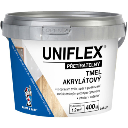 Uniflex akrylátový tmel na sádrokarton, zdivo a dřevo, 400 g