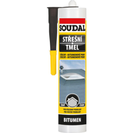 Soudal střešní bitumenový tmel, černý, 300 ml