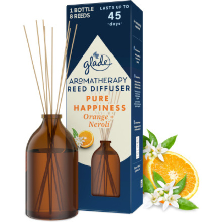 Glade Aromatherapy Reed Diffuser Pure Happiness osvěžovač vzduchu vonné tyčinky, 80 ml