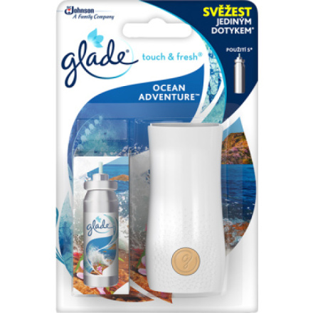 Glade osvěžovač vzduchu One Touch a náplň Fresh Ocean Adventure, 10 ml