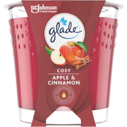 Glade svíčka vonná Cosy Apple & Cinnamon, 129 g