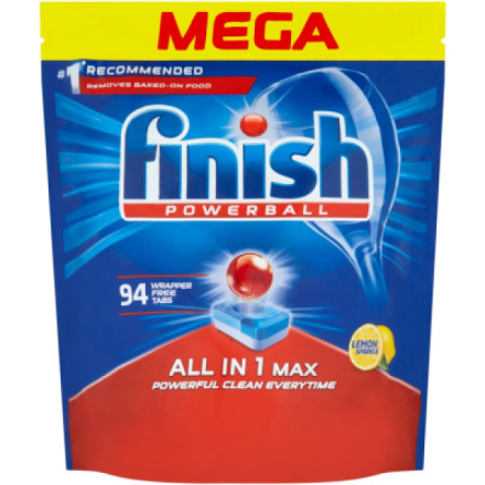 Finish tablety do myčky All in 1 Max Lemon, 94 ks