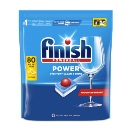 Finish tablety do myčky All in 1 Max Lemon, 80 ks