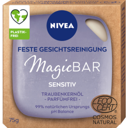 Nivea Magic Bar Čisticí pleťové mýdlo pro citlivou pleť, 75 g sensitiv