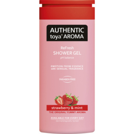 Authentic Toya Aroma sprchový gel jahoda a máta, 400 ml