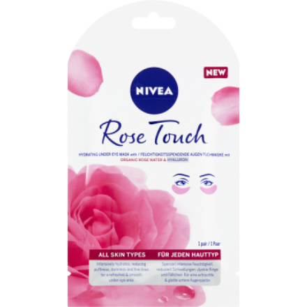 Nivea Rose Touch 10minutová hydratační maska pod oči 1 pár