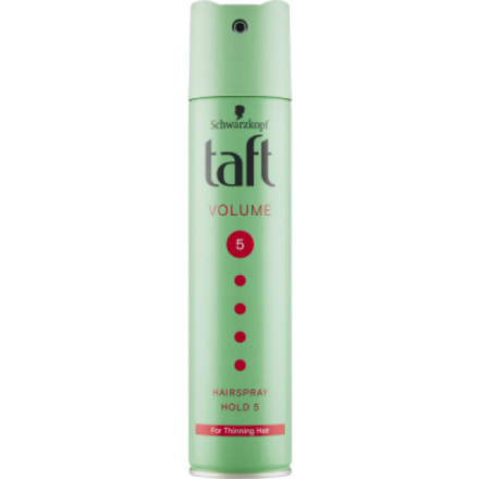 Taft Volume Mega, lak na vlasy s dvojitým push-up efektem, síla fixace 5, 250 ml