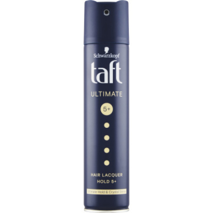 Taft Ultimate, lak na vlasy s maximální fixací s efektem lesku, síla fixace 5+, 250 ml