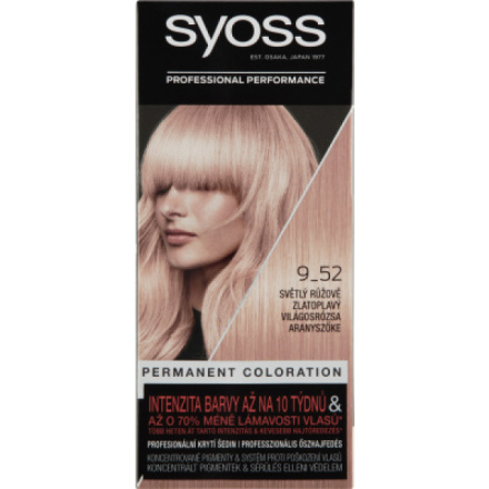 Syoss barva na vlasy, 9-52 Světle růžově zlatoplavý