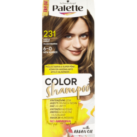 Schwarzkopf Palette Color Shampoo barva na vlasy 231 světle hnědá, 50 ml