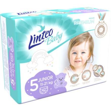 Linteo Baby Premium Junior dětské pleny 11 až 21 kg, 42 ks