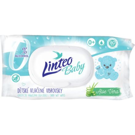 Linteo Baby Aloe Vera vlhčené ubrousky, 80 ks