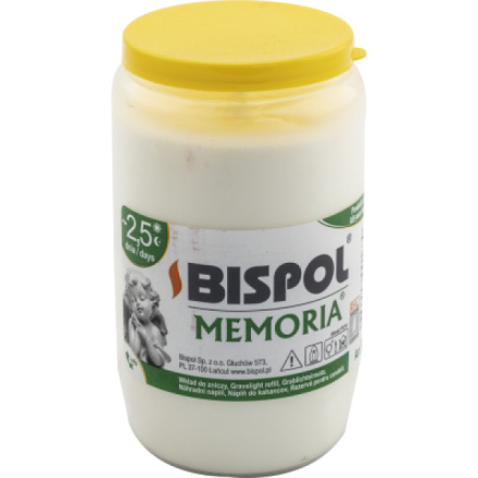 Bispol hřbitovní svíčka Memoria W03 olejová bílá, 160 g