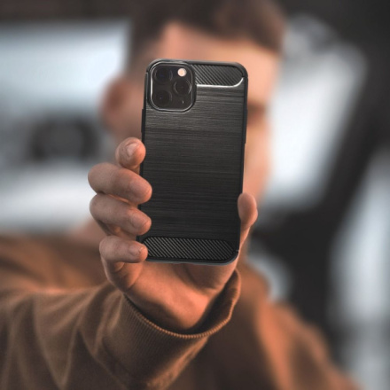 Forcell CARBON Case for IPHONE 13, black 446568