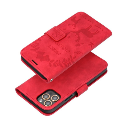 MEZZO Book case for XIAOMI Redmi NOTE 10 5G / Poco M3 Pro / Poco M3 Pro 5G reindeers red 447327