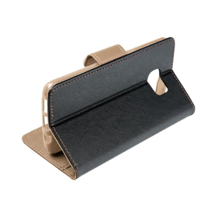 Fancy Book case for SAMSUNG A03 black / gold 513532