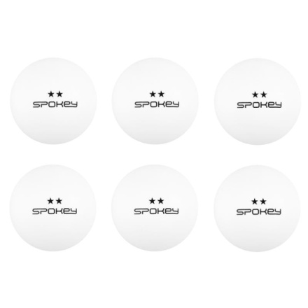 Spokey SKILLED-Pingpongové míčky 2*, 6 ks, bílé, K81874