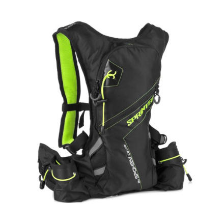 Spokey SPRINTER - Sportovní, cyklistický a běžecký batoh 5 l, zeleno/černý, voděodolný, K831780