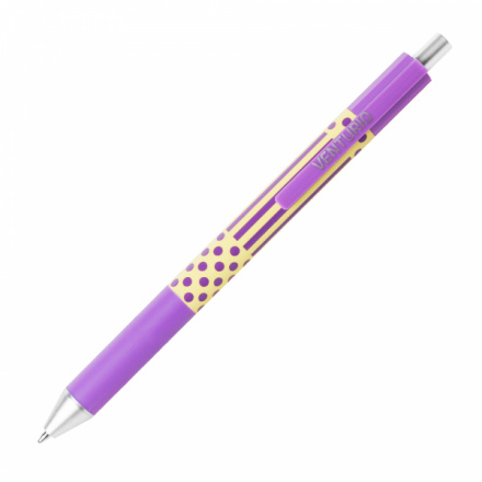 EASY VENTURIO Kuličkové pero, modrá semi-gelová náplň, 0,7 mm, 1ks v balení, fialová-modrá,S926423