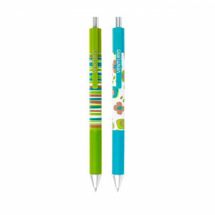 EASY VENTURIO Kuličkové pero, modrá semi-gelová náplň, 0,7 mm, 1ks v balení, zelená, S926438