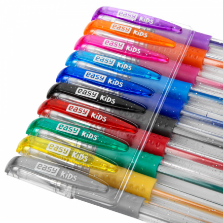 EASY Kids GLITTER Sada gelových per se třpytkami, 10 barev, S928608