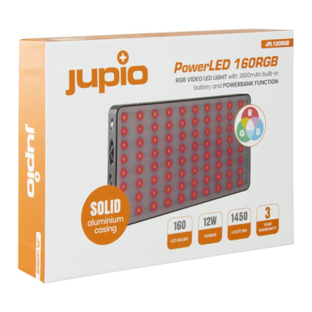 LED světlo Jupio PowerLED 160 RGB s vestavěnou baterií, JPL160RGB