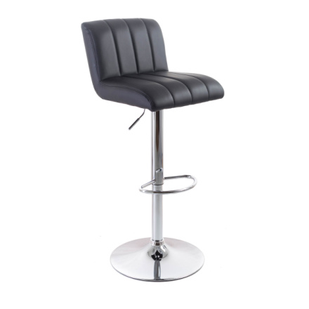 Barová židle G21 Malea koženková, prošívaná black, G-21-B601