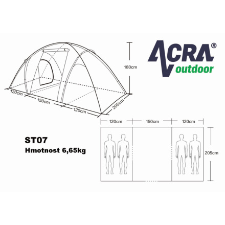 Stan Acra BROTHER ST07 pro 4 osoby, 05-ST07