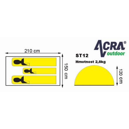 Stan Acra BROTHER ST12 pro 2 osoby, 05-ST12