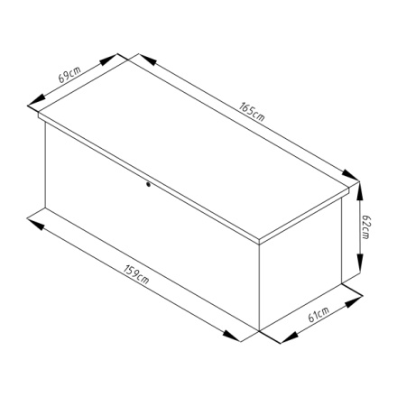 Zahradní box G21 Denver 560 L, šedý plechový, ZB-G21-705S