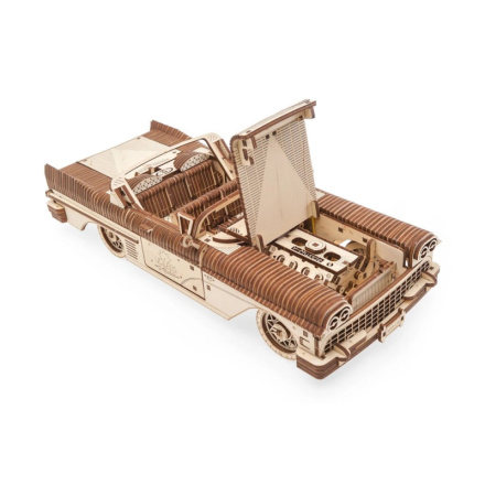 Hračka Ugears 3D dřevěné mechanické puzzle VM-05 Auto 739ks (50's convertible), UG70053