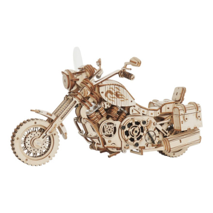 Hračka Robotime 3D dřevěné mechanické puzzle Motorka (cruiser) 420ks, LK504