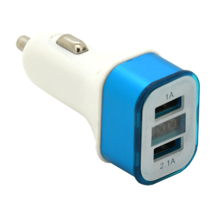 Zástrčka KOMBI - USB, voltmetr, ampérmetr (1,0+2,1A), 07428