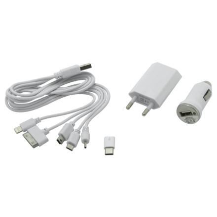 Nabíječka telefonu 230/12V 2,1A (Iphone, miniUSB, microUSB, USB-C), 07681