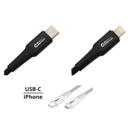 Datový a nabíjecí kabel SPEED USB-C / iPhone 480 Mb/s 1,5m, 07712