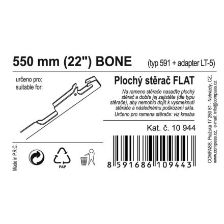 Stěrač FLAT BULK (BONE) 22"/550mm, 10944