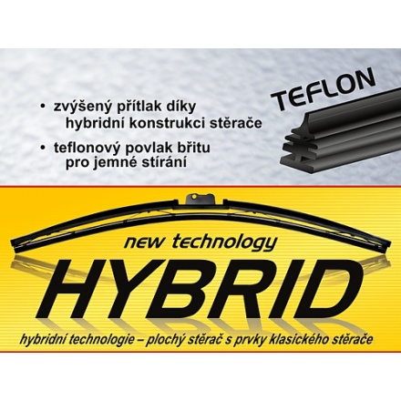 Stěrač HYBRID  430mm + 11 adaptérů TEFLON, 11010