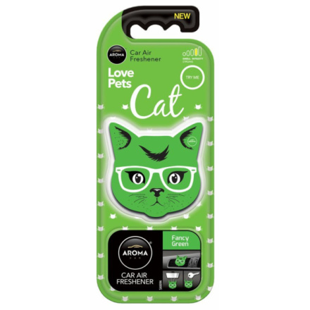 Osvěžovač AROMA CAR Cat fancy green, amS37421