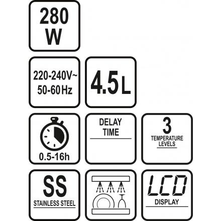 Pomalý hrnec 280W 4,5L s časovačem, TO-67660