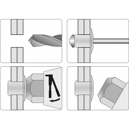 Nýtovací kleště 280 mm otočné, TO-70100