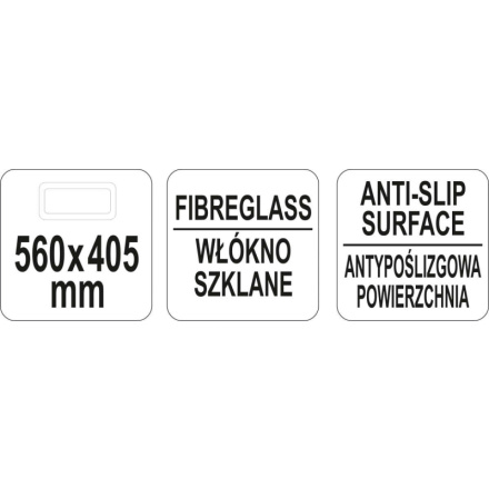 Podnos obdélníkový 560x405mm ANTI SLIP, YG-02077