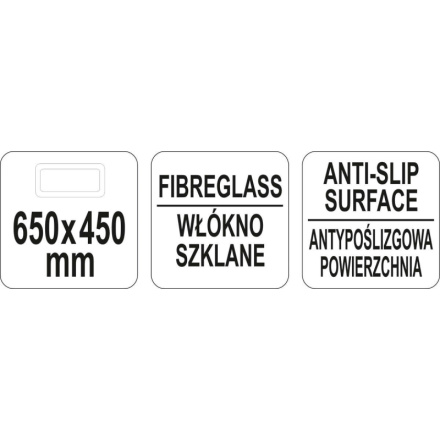 Podnos obdélníkový 650x450mm ANTI SLIP, YG-02078