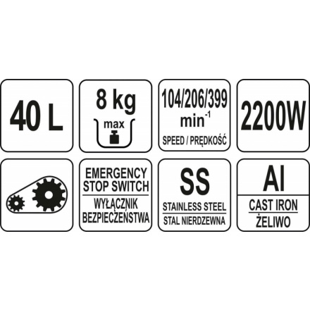 Mixér 2200W 40l, YG-03023