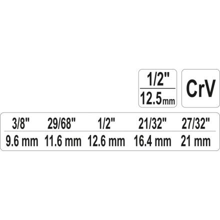 Klíč na radiátorové šroubení 1/2", YT-03317