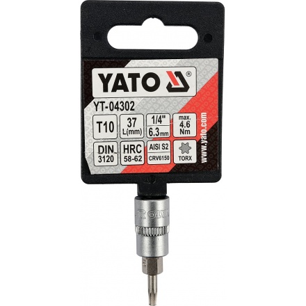 Nástavec 1/4" bit Torx T10, YT-04302