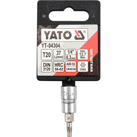 Nástavec 1/4" bit Torx T20, YT-04304