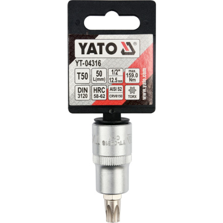 Nástavec 1/2" bit Torx T50, YT-04316