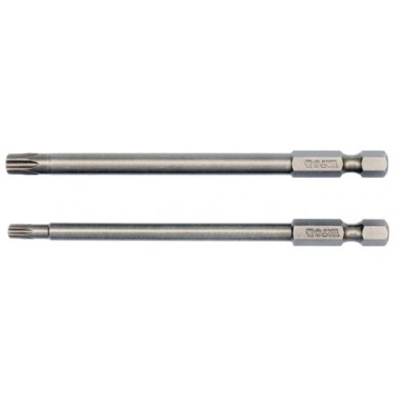 Sada bitů 1/4" 2 ks TORX L=100 mm T20, T30, YT-0492