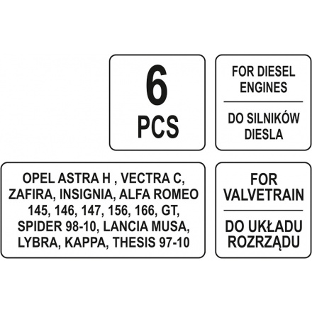 Sada na blokování rozvodových kol Opel, Fiat, Alfa Romeo, YT-06013